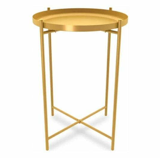 Столик кофейный Eva 37.6x37.6x52 см цвет золото