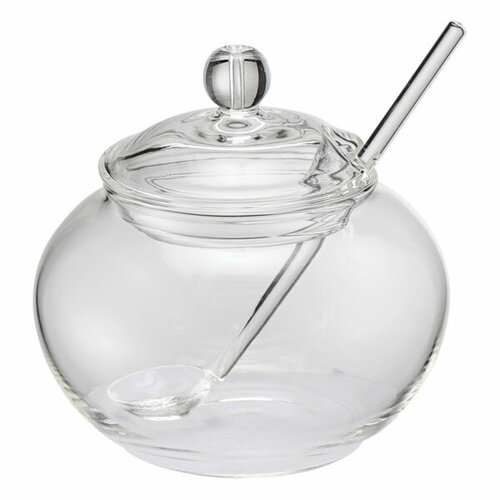 Сахарница с ложкой Weis 10 см стекло 2530₽