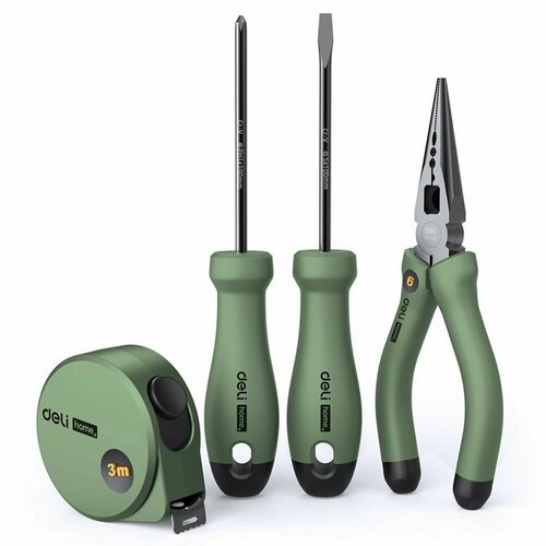 Набор инструментов Deli HT0004L 4 предмета Home Series Green 9191₽