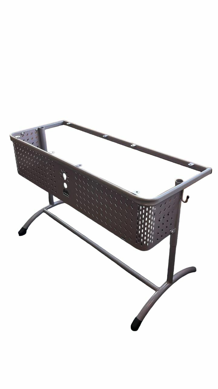 фото Каркас двухместной парты с перфорированным экраном, салатовый