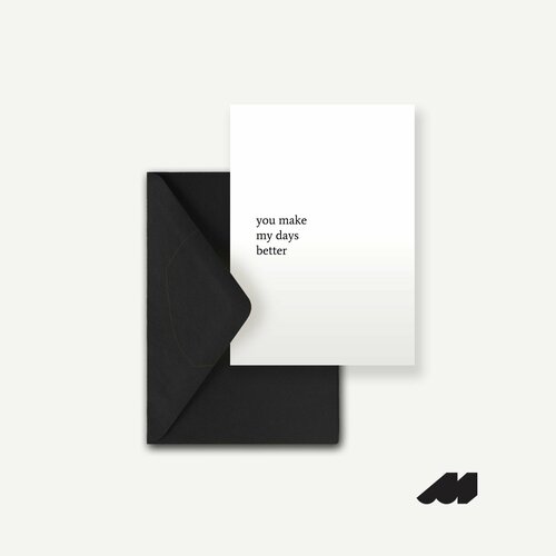 фото Дизайнерская открытка meswero / you make my days better