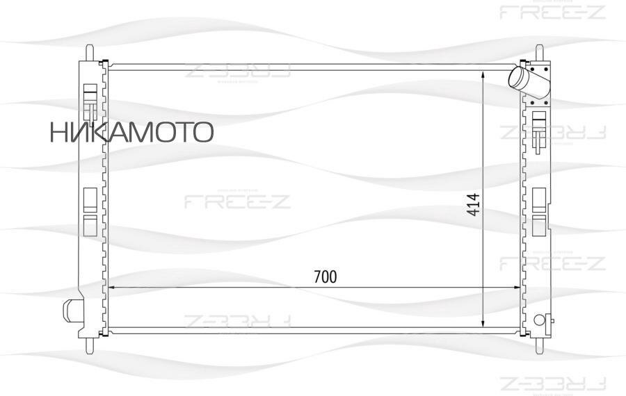FREE-Z KK0158 Радиатор MITSUBISHI Lancer 08- KK0158