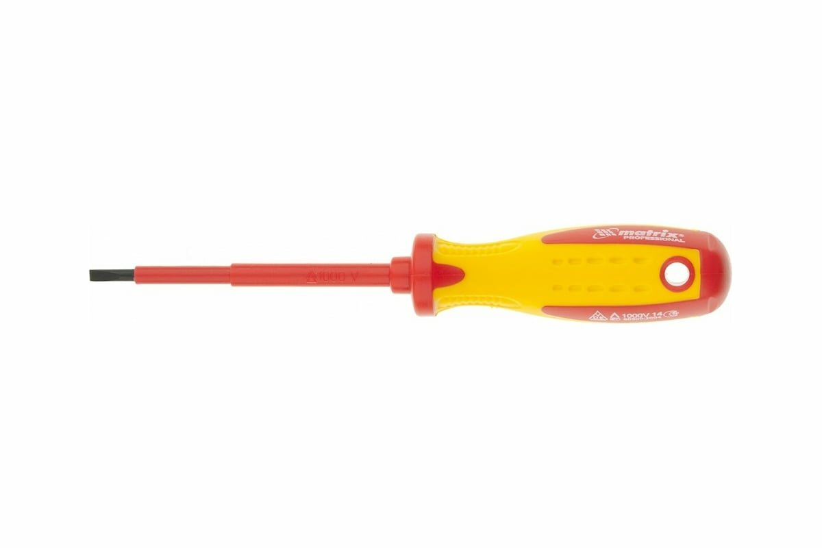 Отвертка Insulated SL3,0x80 мм MATRIX CrMo, до 1000 В, двухкомп. рукоятка// PROFESSIONAL 12914