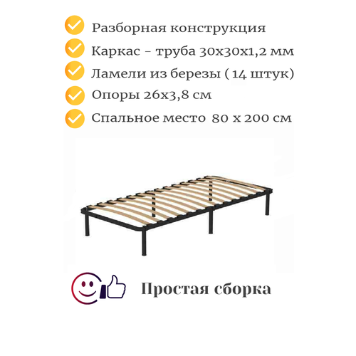 фото Разборное ортопедическое основание 80*200 с опорами мигмебель