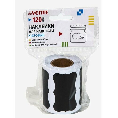 Наклейки для надписей deVENTE ПВХ черные 55x35мм в рулоне 350₽