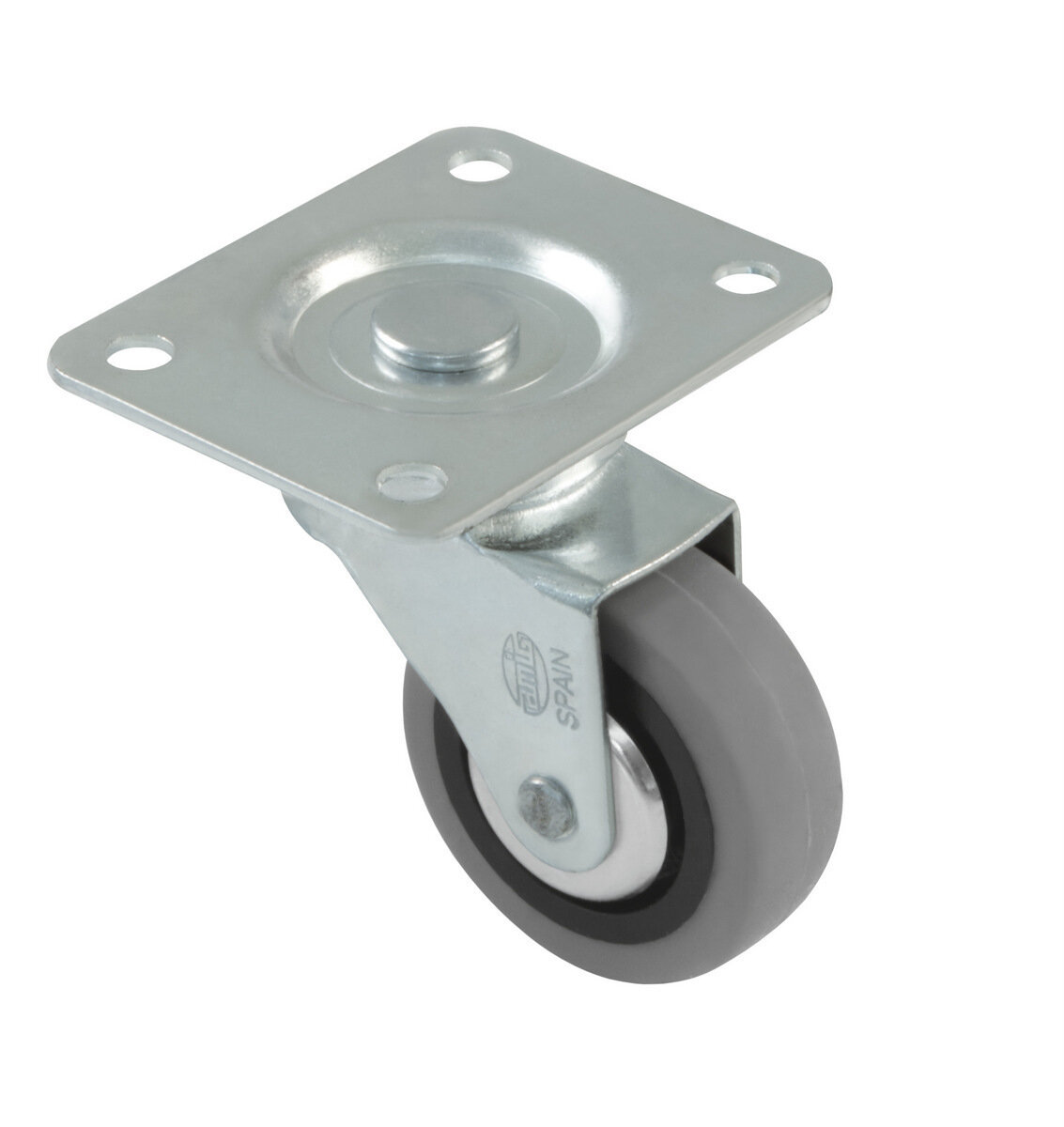 Колесо мебельное Amig мод.2502 D40 мм поворотная площадка 46х36 мм без тормоза комплект 10 шт.