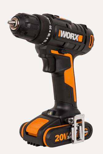 Изображение товара Дрель-шуруповерт аккумуляторная WORX WX100.2, 20В, 2Ач х2, ЗУ 0,4А, сумка