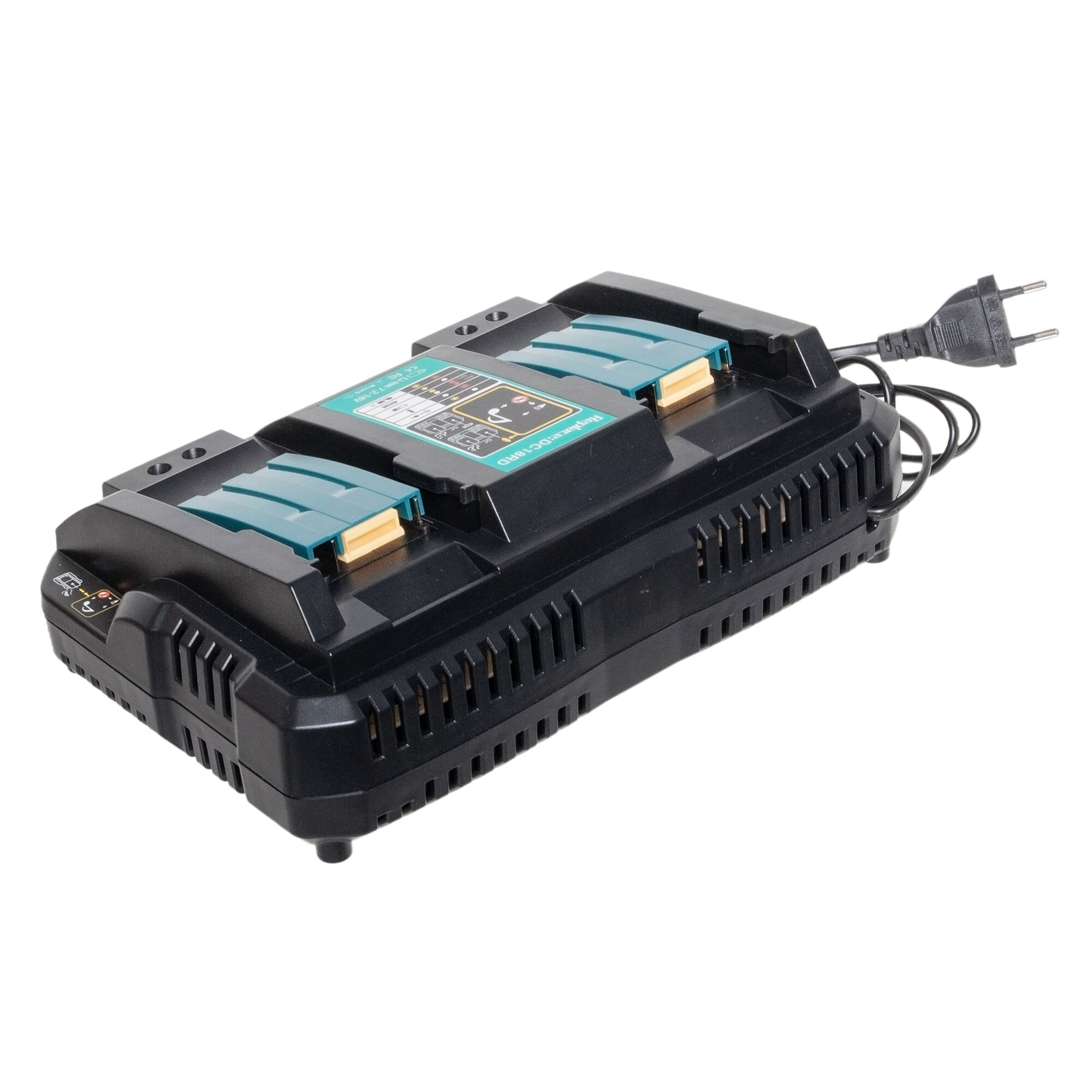 Зарядное устройство для аккумулятора Makita DC18RA / Makita BL1850-2 / Makita BL1830 / Makita BL1860 / Makita BL1820B / Makita DC18RD / Makita BL1840 / Makita DC18RC / Makita BL1845 / Makita BL1850B-2 / Makita BL1820 - зарядка 90W 14.4-18V 3A — фото 1
