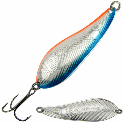 Блесна из латуни на щуку, покрыта золотом и серебром RB (Русская Блесна) Атом 13гр - 127