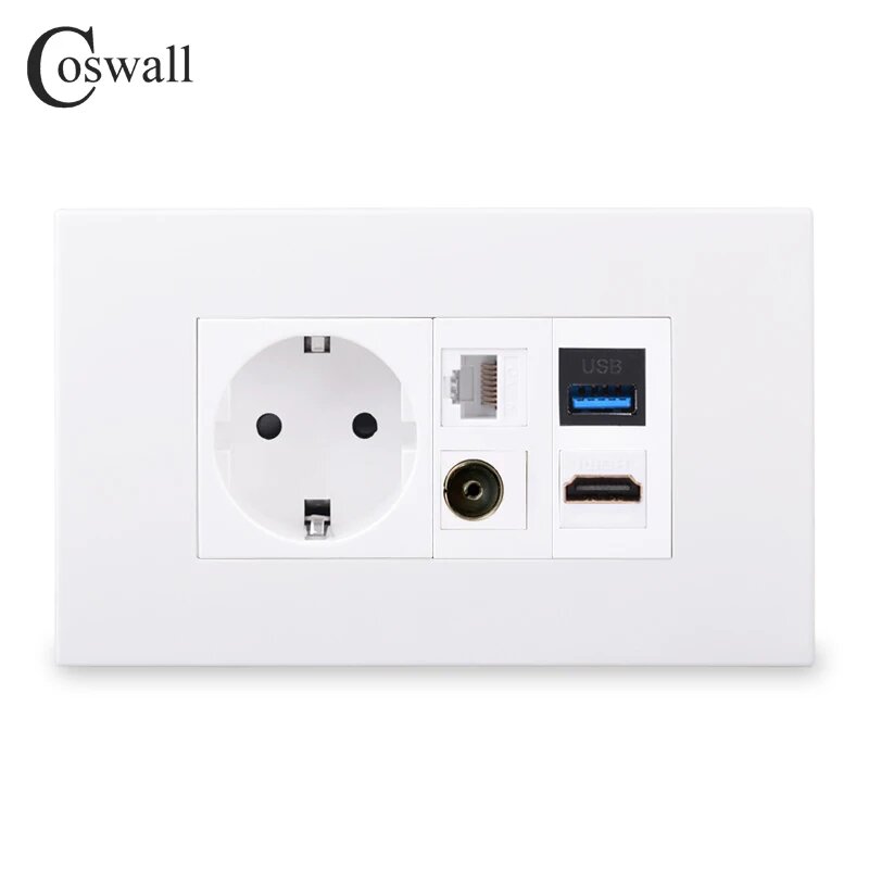 Coswall панель розетки для ПК, 220-250V, P45-146DE VCHU