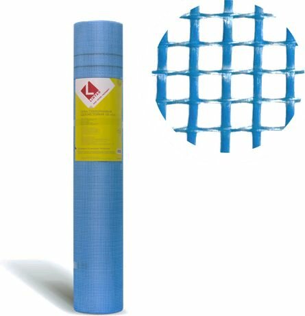 Стеклосетка штукатурная 5х5 1х50 м 160 гр/м2 синяя LIHTAR (4814273000478)