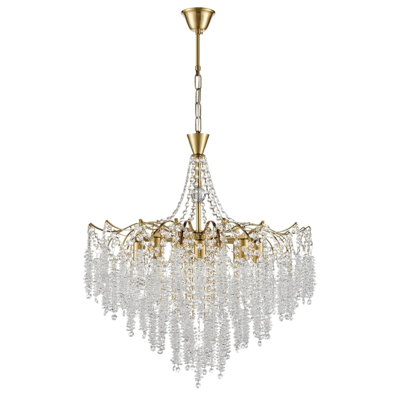 Подвесная люстра Lumion KRISTINA 8243/8, E14, 320 Вт, металл, хрусталь, латунь