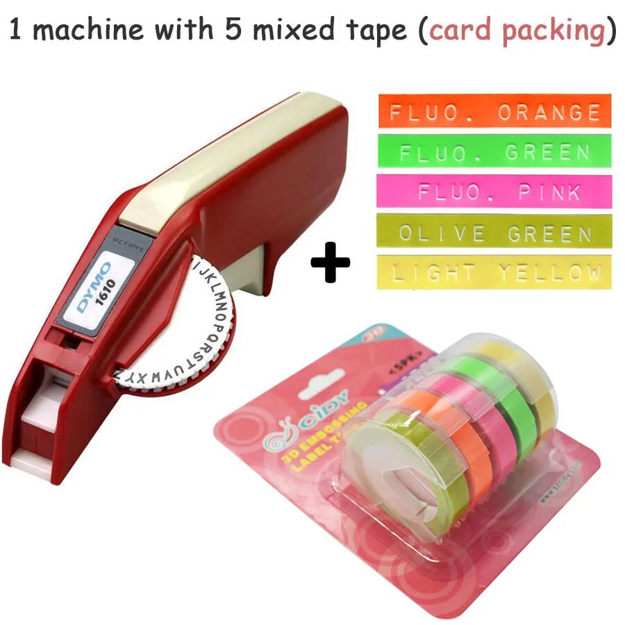 Ручной принтер этикеток Dymo 1610, Machine with 5 mixed