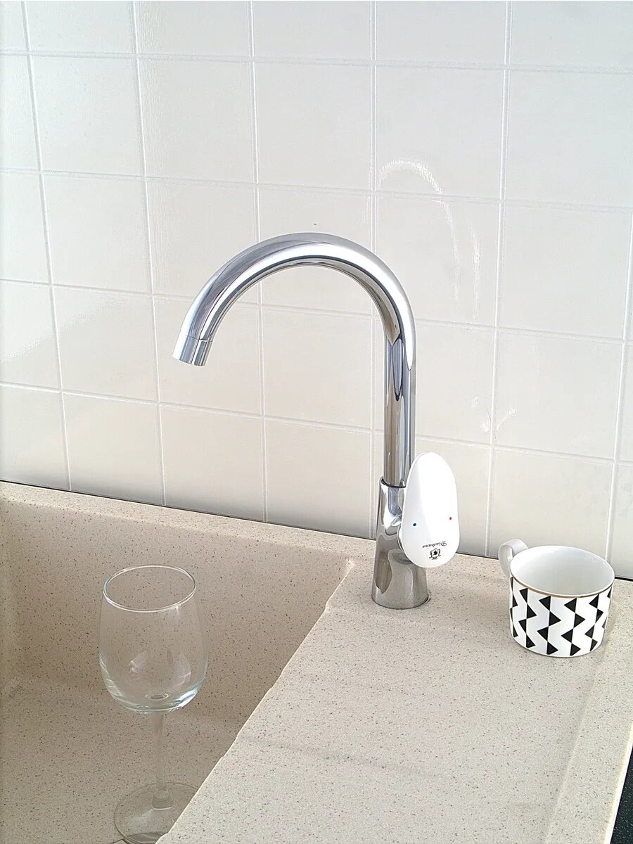 Смеситель Diadonna, для кухни, одно рычажный, латунь, хром, высокий излив — фото 1