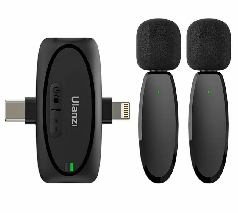 Беспроводной петличный микрофон Ulanzi V6 3-in-1 для for iPhone/Android/Tablet/Camera