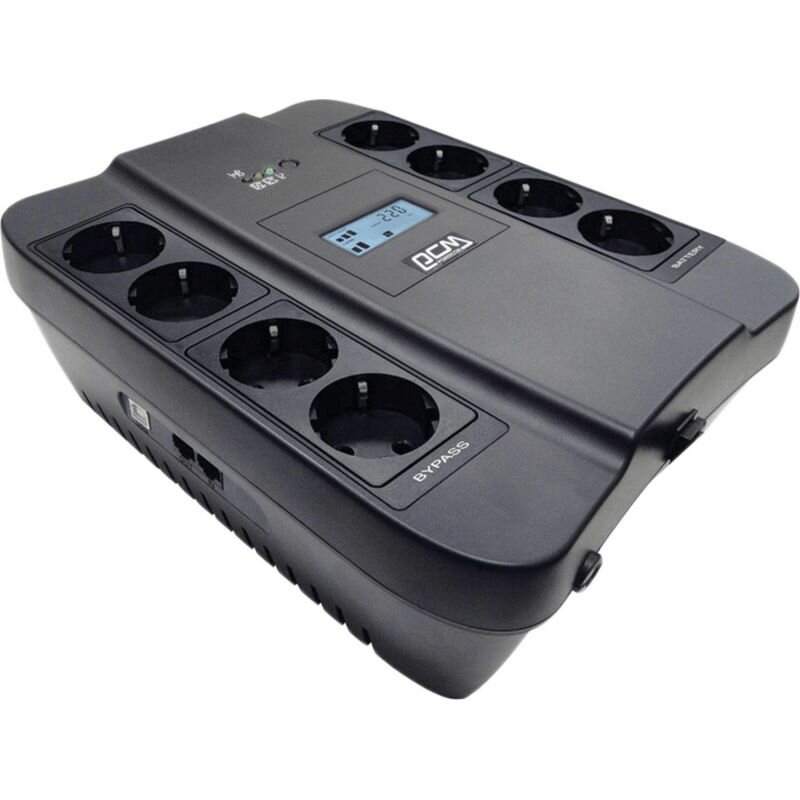 ИБП Powercom SPIDER SPD-900U LCD, Line-Int, LCD, AVR, 900VA/540W, 8xEURO