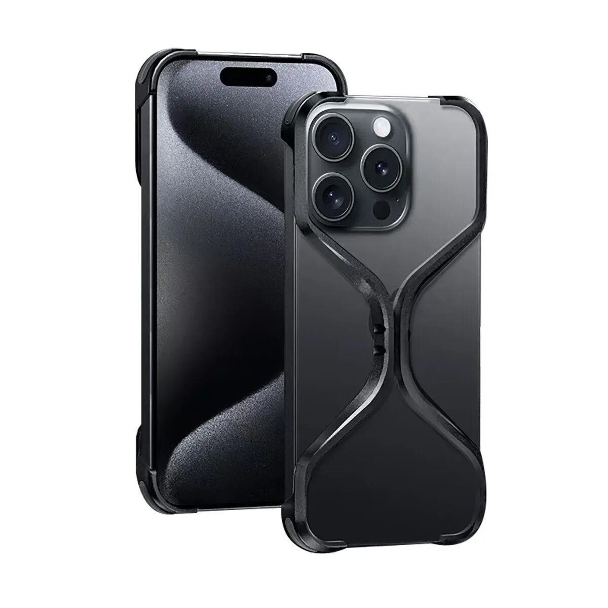 Металлический чехол X-type для Apple iphone 16 15 14 13 Pro Max, dark gray, For iphone 16Promax