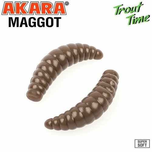 Силиконовая приманка Akara Trout Time MAGGOT 1,6 Shrimp 458 (10 шт)