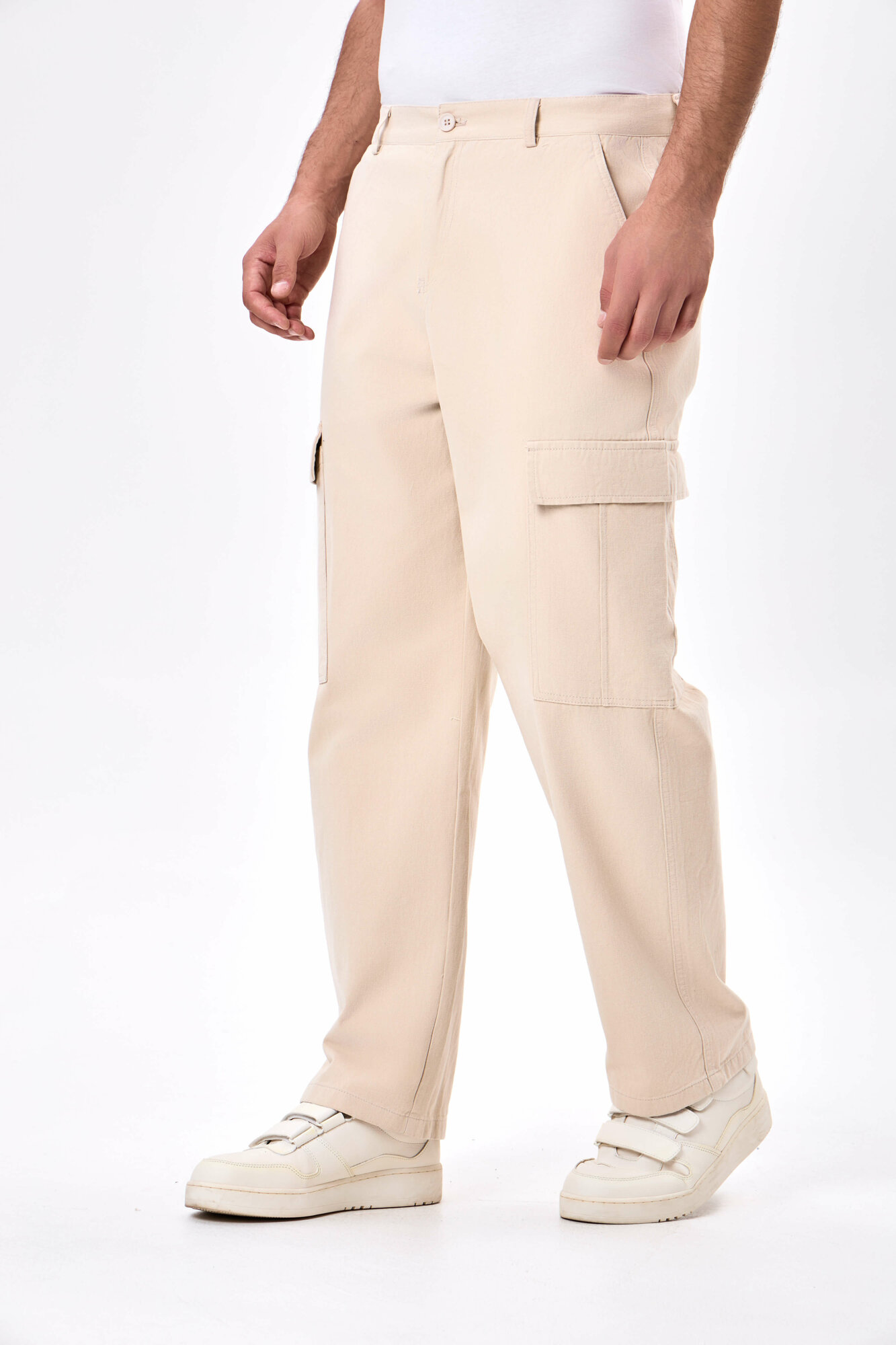 Брюки джоггеры TERRA PRO, размер 34, белый — фото 1