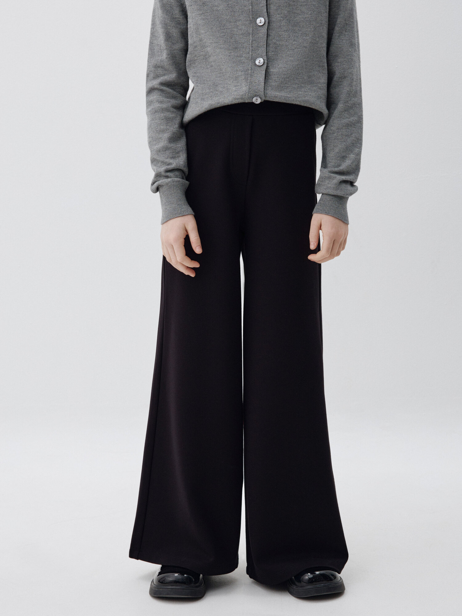 Брюки школьные Sela размер 128 черный