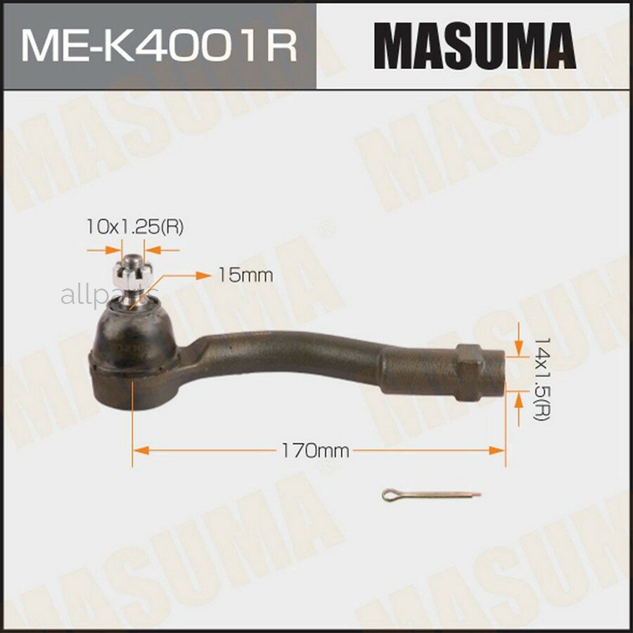 MASUMA ME-K4001R Наконечник рулевой правый HYUNDAI SONATA EF, SONATA 98-
