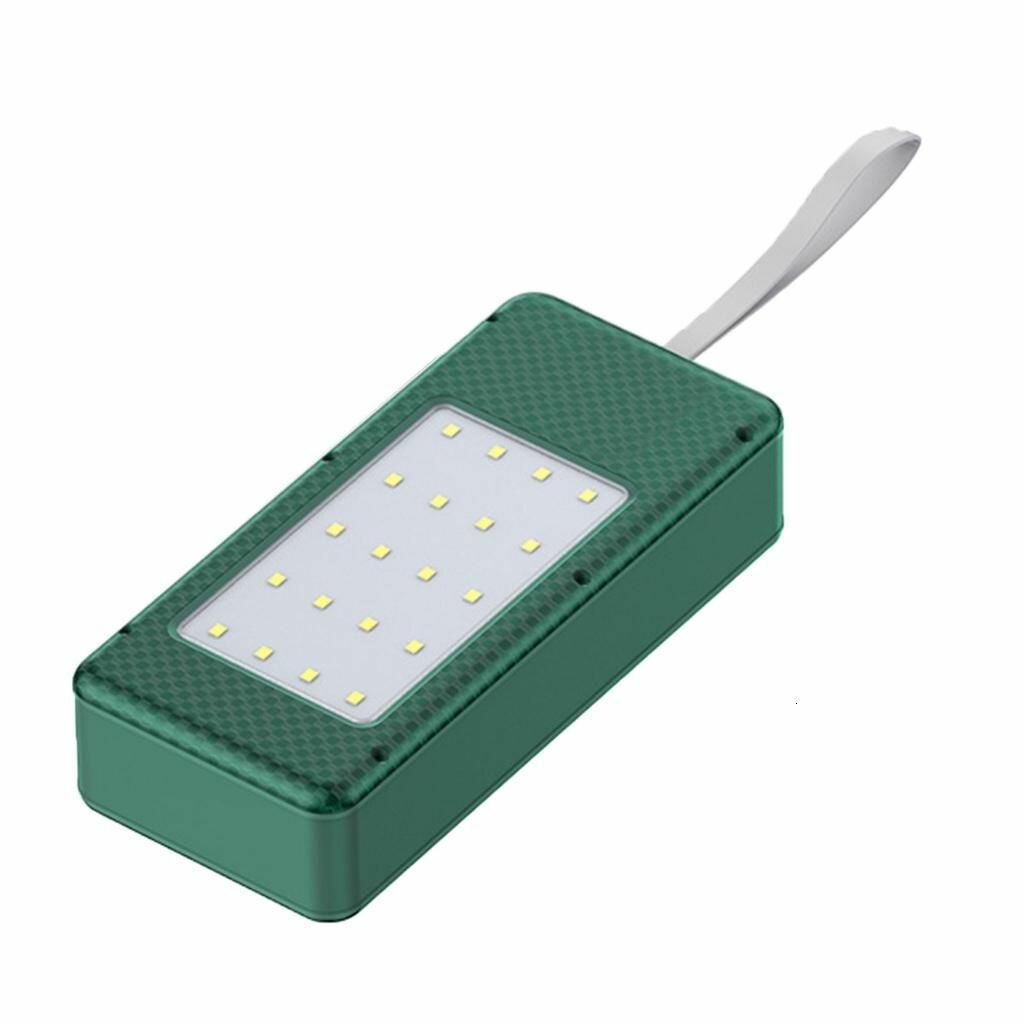 Портативный корпус для зарядки 21 ячеек 18650, DIY Powerbank с USB C выходом и LED подсветкой, без сварки, Зеленый - Стандартное издание