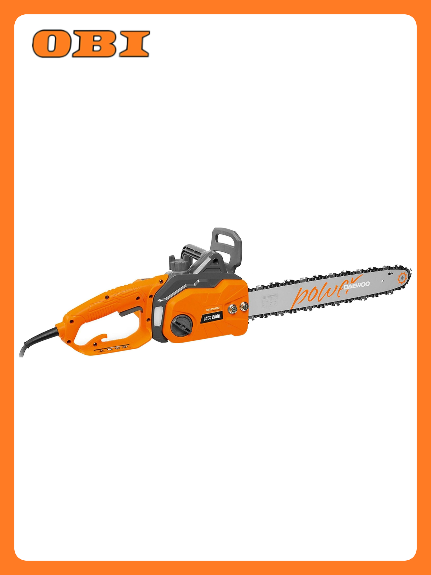 Электропила DAEWOO DACS 1900E 1850Вт блокировка кнопки включения