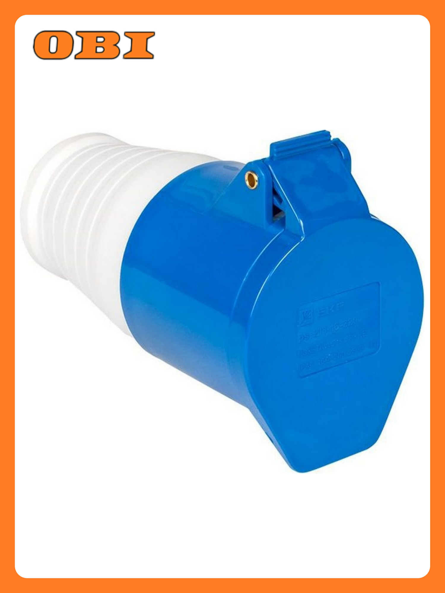 Розетка EKF PROxima PS-213-16-220 синяя откидная крышка IP44 1 шт