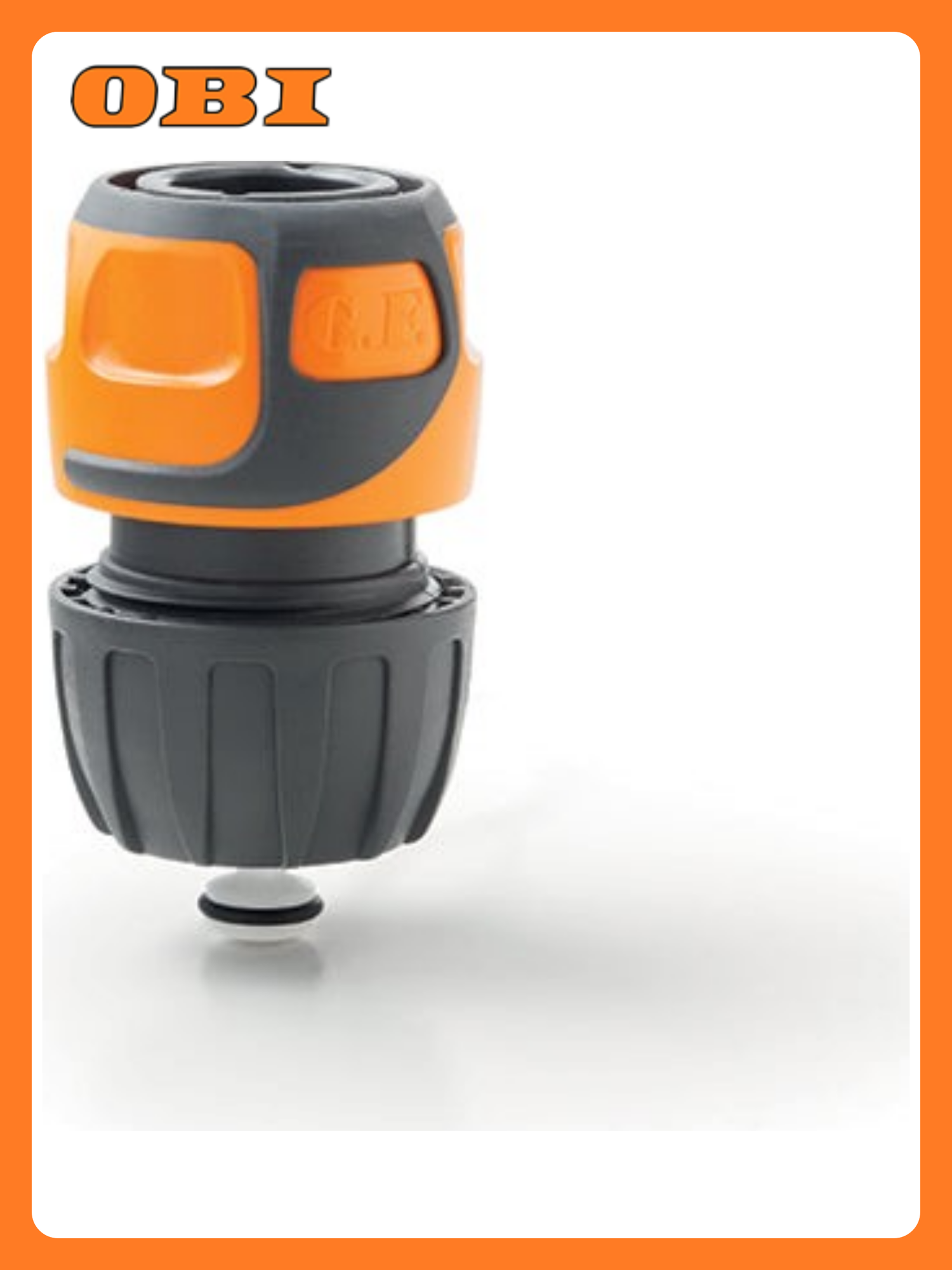 Коннектор для шланга быстросъёмный 3 4  с аквастопом и накладками Soft Touch GF GF80005045