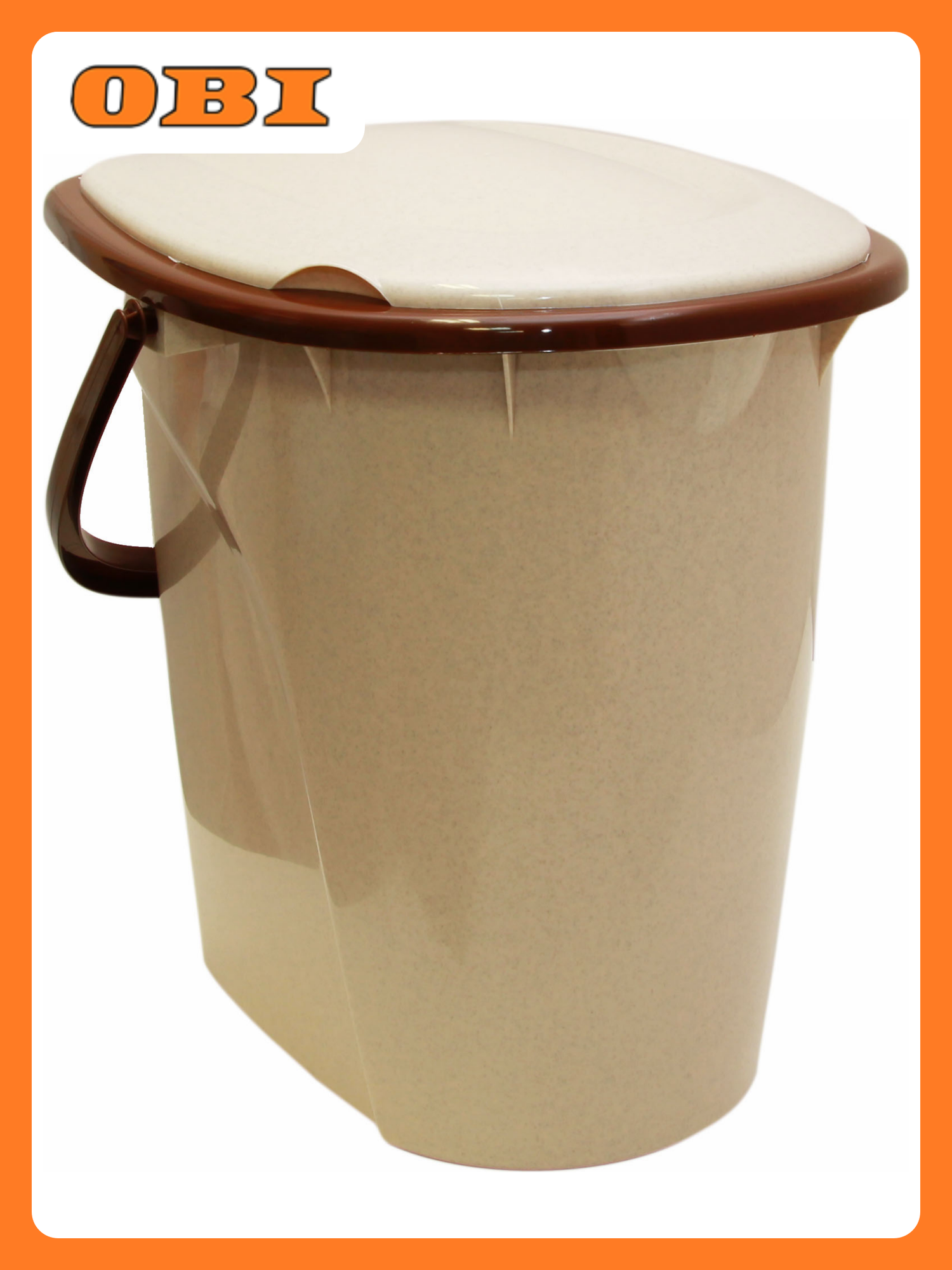 Ведро-туалет IDEA М-Пластика съемное сиденье 24л пластик бежево-коричневое