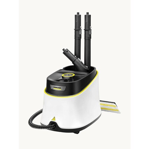 Пароочиститель SC 3 Deluxe EasyFix + аксессуары VELERCART: 2 салфетки для пола и 2 ручные, 1 щётка латунь, насадка окна