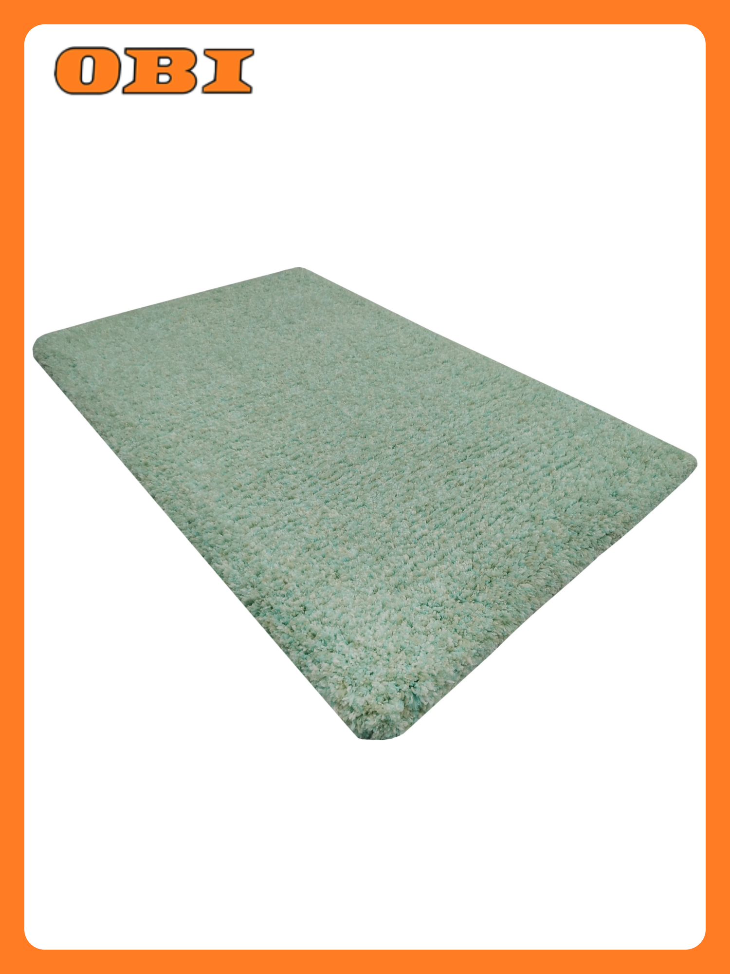 Коврик для ванной 50х80 см ворсовый мятный 260403