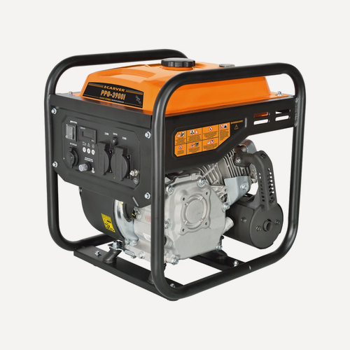 Изображение товара Бензиновый инверторный генератор Carver PPG -3900I, 3.3 кВт, 4-тактный, бак 7.5 л, оранжевый