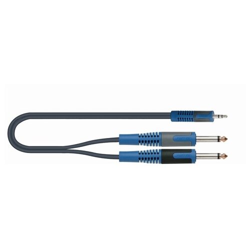 QUIK LOK RKSA140-2 Компонентный кабель, 2 метра, разъёмы 2 Mono Jack Male - Stereo Mini Jack quik lok just js2jm 5 компонентный кабель серии just 5 метров металлические разъёмы stereo jack male 2 mono jack male