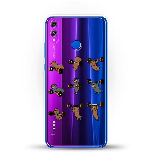 фото Силиконовый чехол спортивные таксы на honor 8x andy & paul
