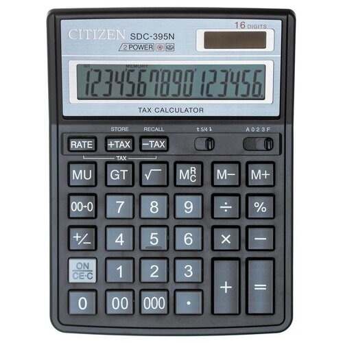 Калькулятор бухгалтерский Citizen SDC-395 N черный (sdc-395n)