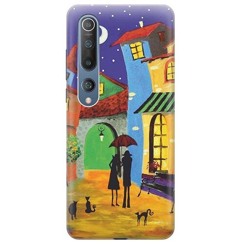 фото Чехол - накладка artcolor для xiaomi mi 10 с принтом "разноцветный город" re:pa