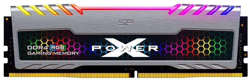 Модуль памяти DDR4 16GB Silicon Power SP016GXLZU320BSB XPOWER Turbine RGB PC4-25600 3200MHz CL16 1Gx8 DR радиатор 1.35V