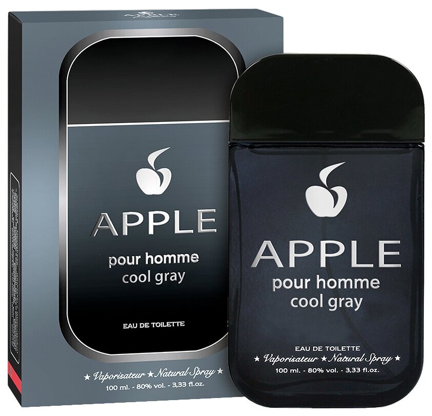 Apple Parfums/Туалетная вода мужская Apple Homme Cool Gray, 100 мл/Парфюм мужской