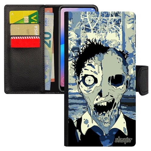 фото Чехол книжка на смартфон huawei p20 lite, "зомби" хэллоуин сплэттер utaupia