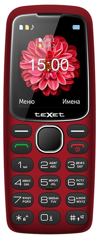Телефон teXet TM-B307, красный