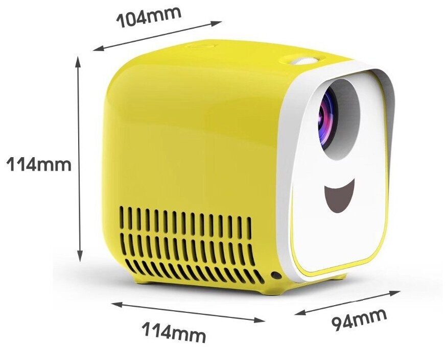 Проектор мультимедийный Unic L1 / Портативный светодиодный видеопроектор 320p LED 1000 Lm / Домашний кинопроектор для фильмов и дома