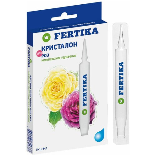 Удобрение FERTIKA Kristalon для роз (ампулы), 0.05 л, 0.077 кг удобрение fertika kristalon для роз 1 л 1 кг количество упаковок 5 шт