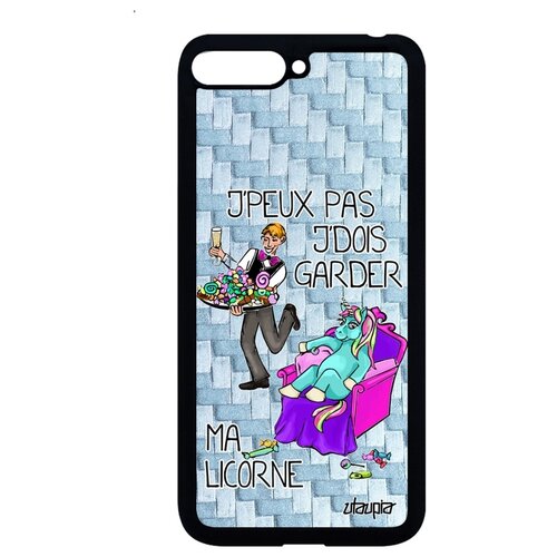 фото Чехол на мобильный y6 2018, "не могу - сижу с единорогом!" пародия шутка utaupia