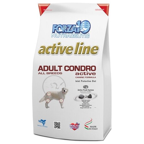 Сухой корм для собак Forza10 Active All Breeds Adult Condro при проблемах опорно-двигательного аппарата 1 уп. х 1 шт. х 10 кг