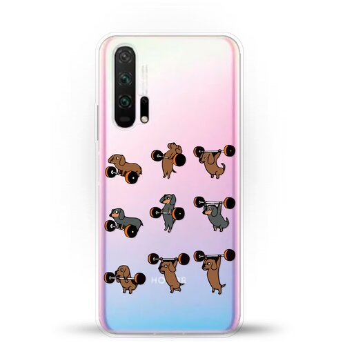 фото Силиконовый чехол спортивные таксы на honor 20 pro andy & paul