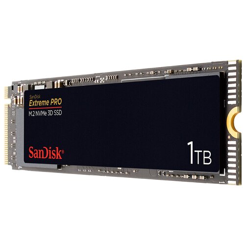 SanDisk Жесткий диск SSD M.2 1Tb SanDisk Extreme Pro (3400/2800MBs, 400000 IOPS, 3D V-NAND, 2280, PCI-E3.0x4) #SDSSDXPM2-1T00-G25