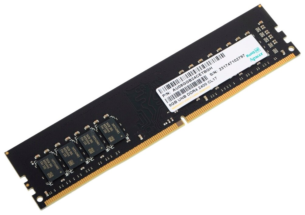 Оперативная память Apacer 8 ГБ DDR4 2400 МГц DIMM CL17 EL.08G2T.GFH