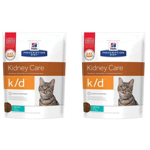 Сухой диетический корм для кошек Hill's Prescription Diet k/d Kidney Care при профилактике заболеваний почек, с тунцом 400 г