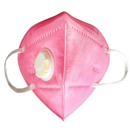 фото "маска 6-слойная респираторная защитная с фильтром мелтблаун и клапаном выдоха,розовая, 5 шт" medicosm